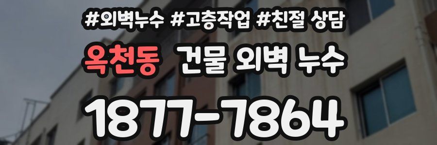 옥천동 건물 외벽 누수