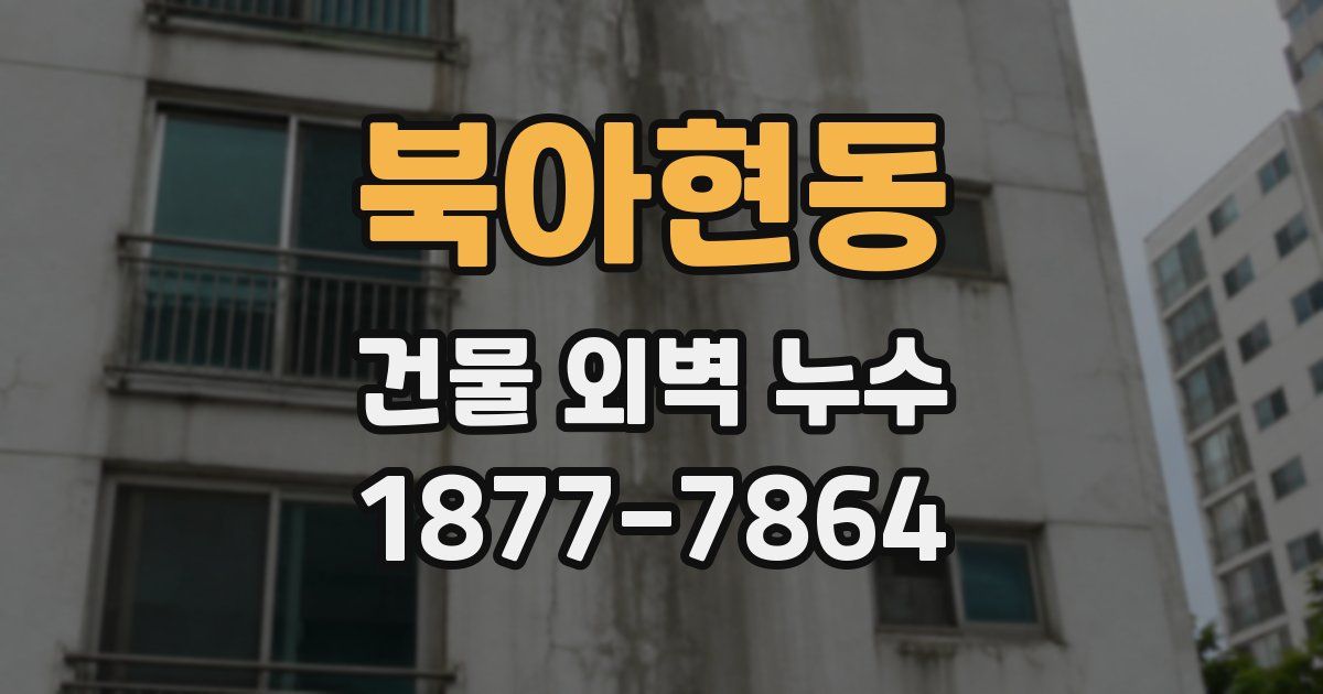 북아현동 건물 외벽 누수