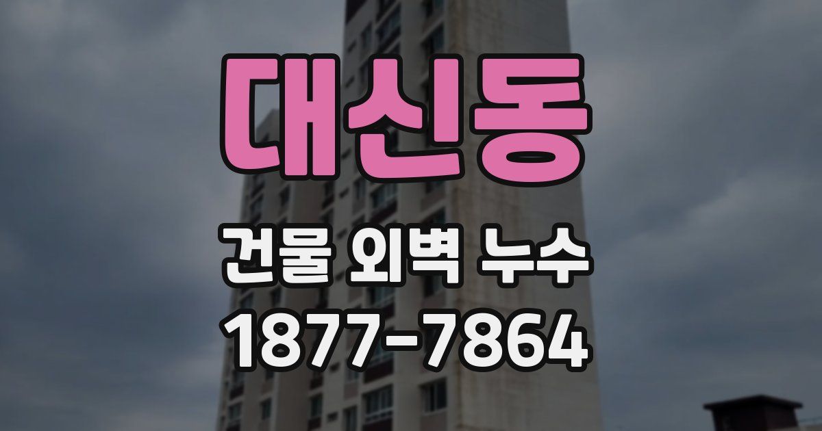 대신동 건물 외벽 누수