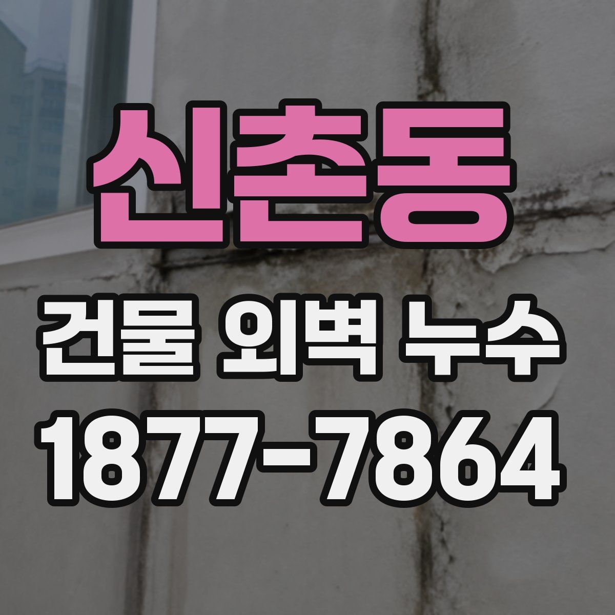 신촌동 건물 외벽 누수