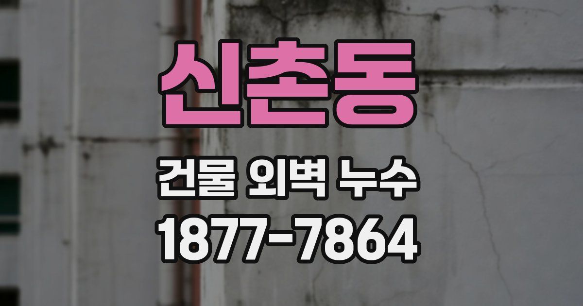 신촌동 건물 외벽 누수
