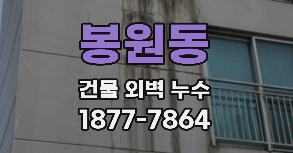 봉원동 건물 외벽 누수
