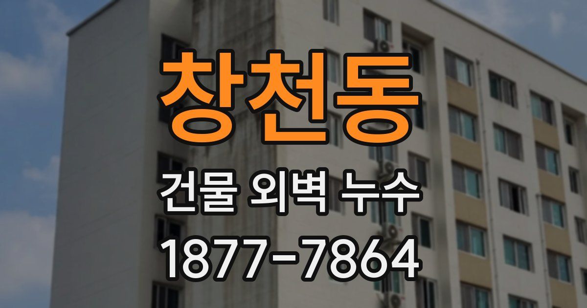 창천동 건물 외벽 누수