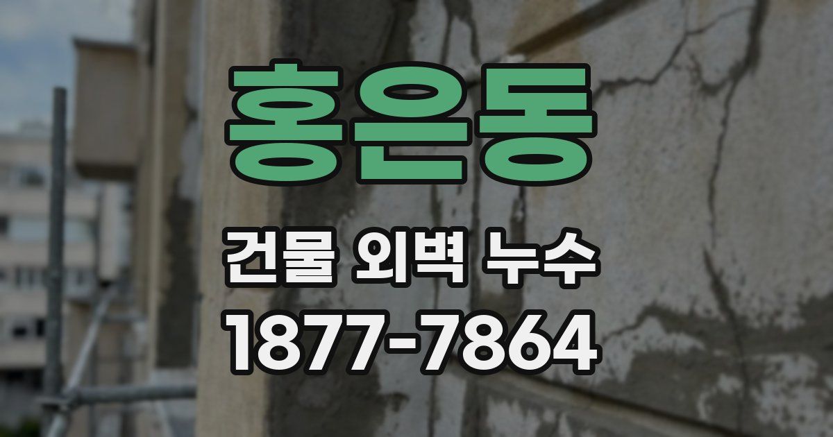 홍은동 건물 외벽 누수
