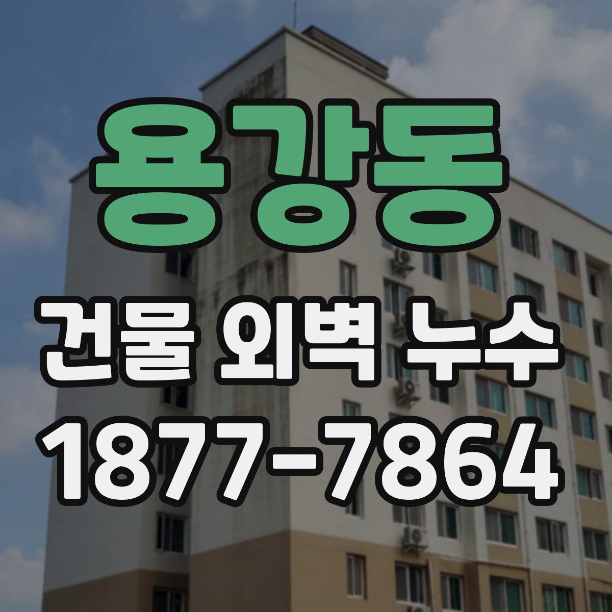 용강동 건물 외벽 누수