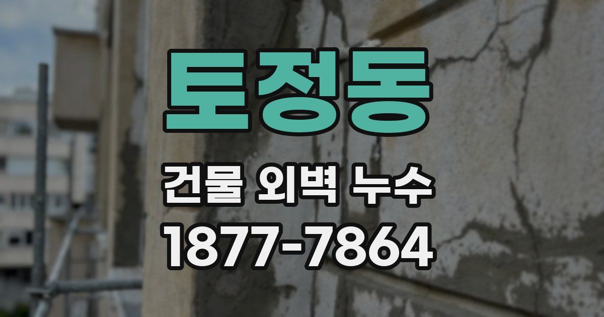 토정동 건물 외벽 누수