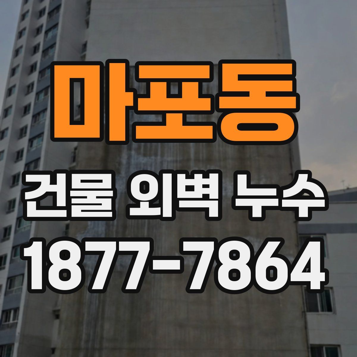 마포동 건물 외벽 누수