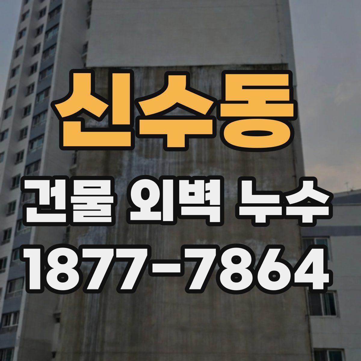 신수동 건물 외벽 누수