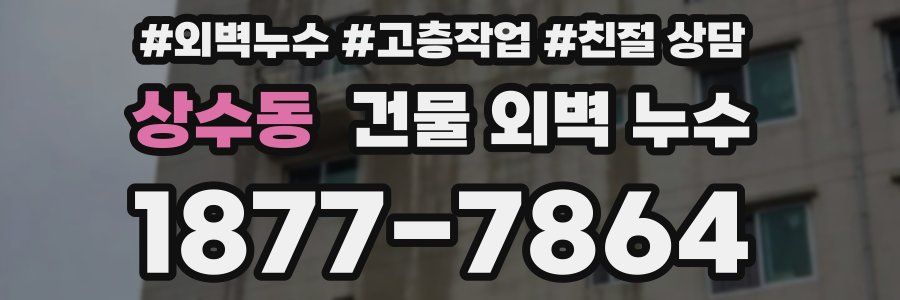 상수동 건물 외벽 누수