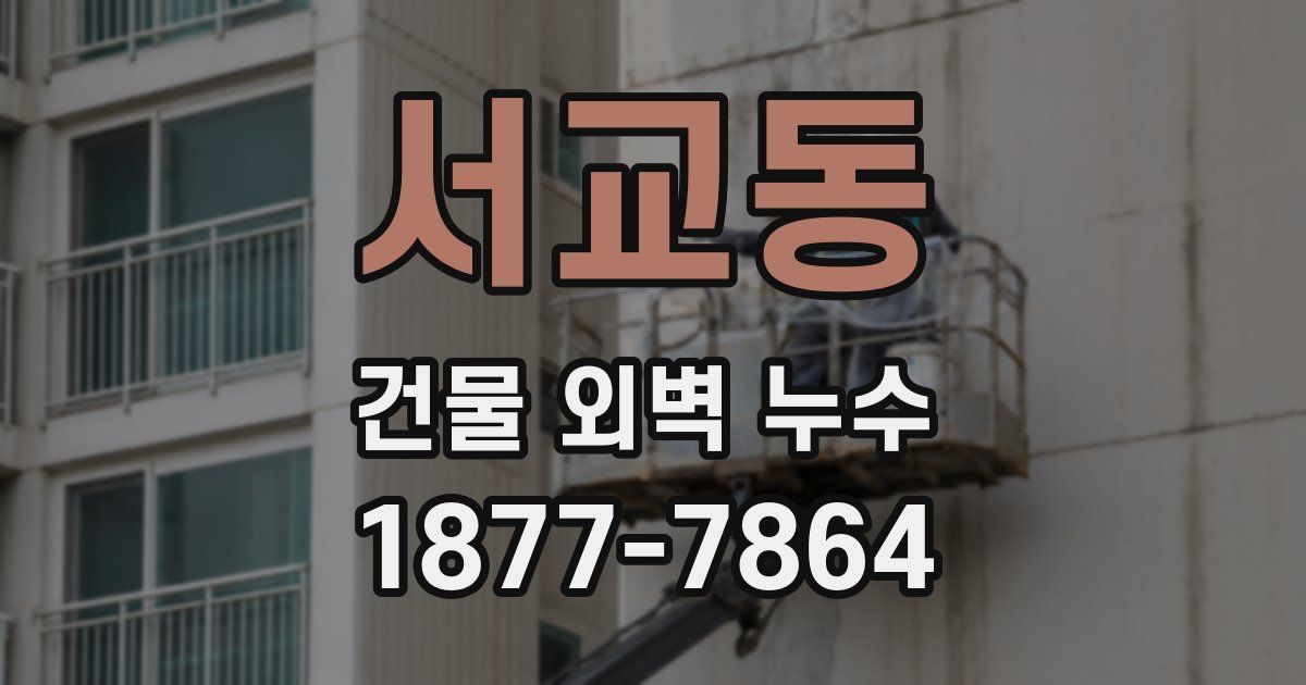서교동 건물 외벽 누수