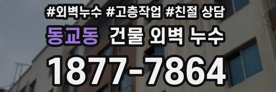 동교동 건물 외벽 누수