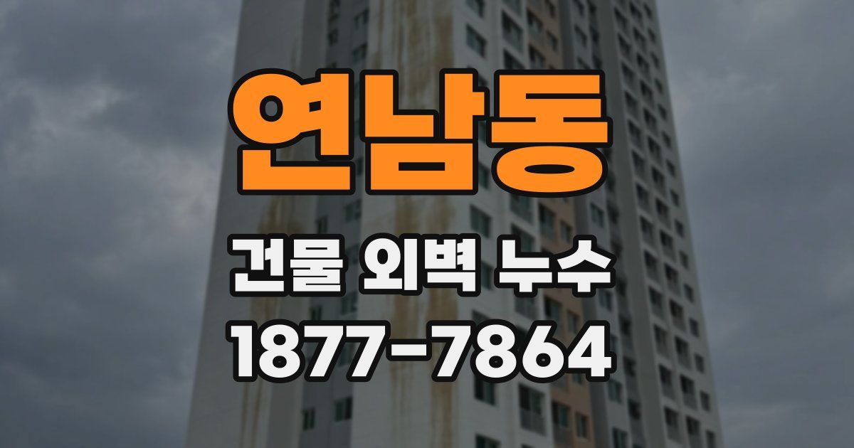 연남동 건물 외벽 누수