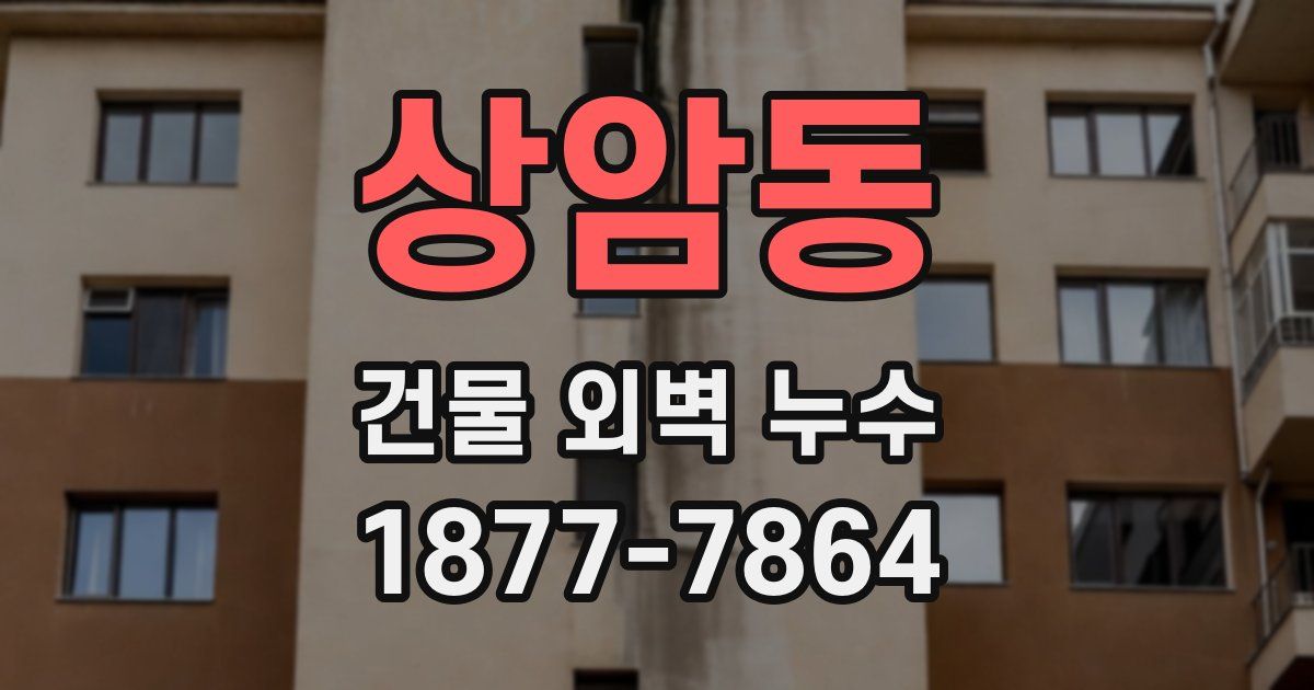 상암동 건물 외벽 누수