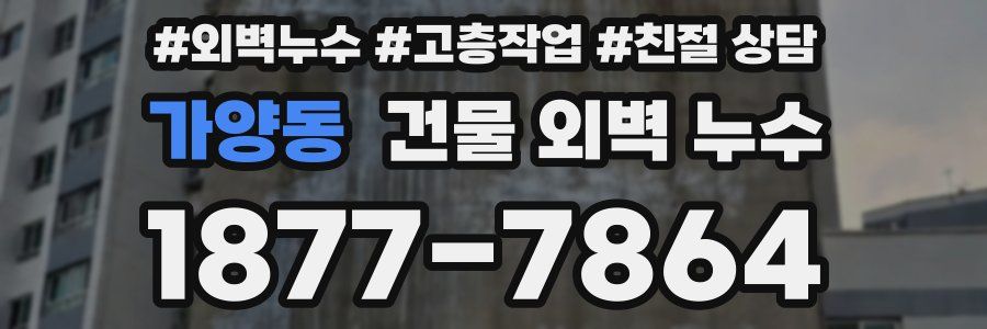 가양동 건물 외벽 누수