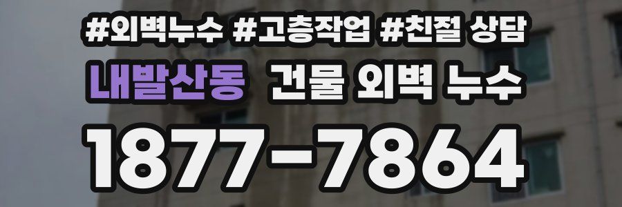 내발산동 건물 외벽 누수