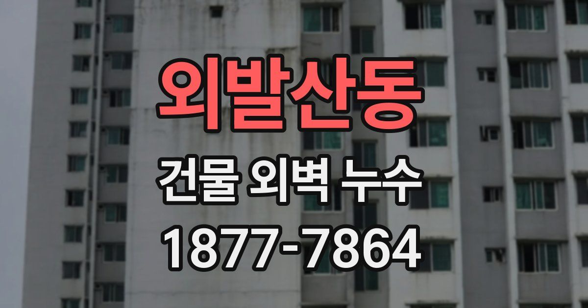 외발산동 건물 외벽 누수