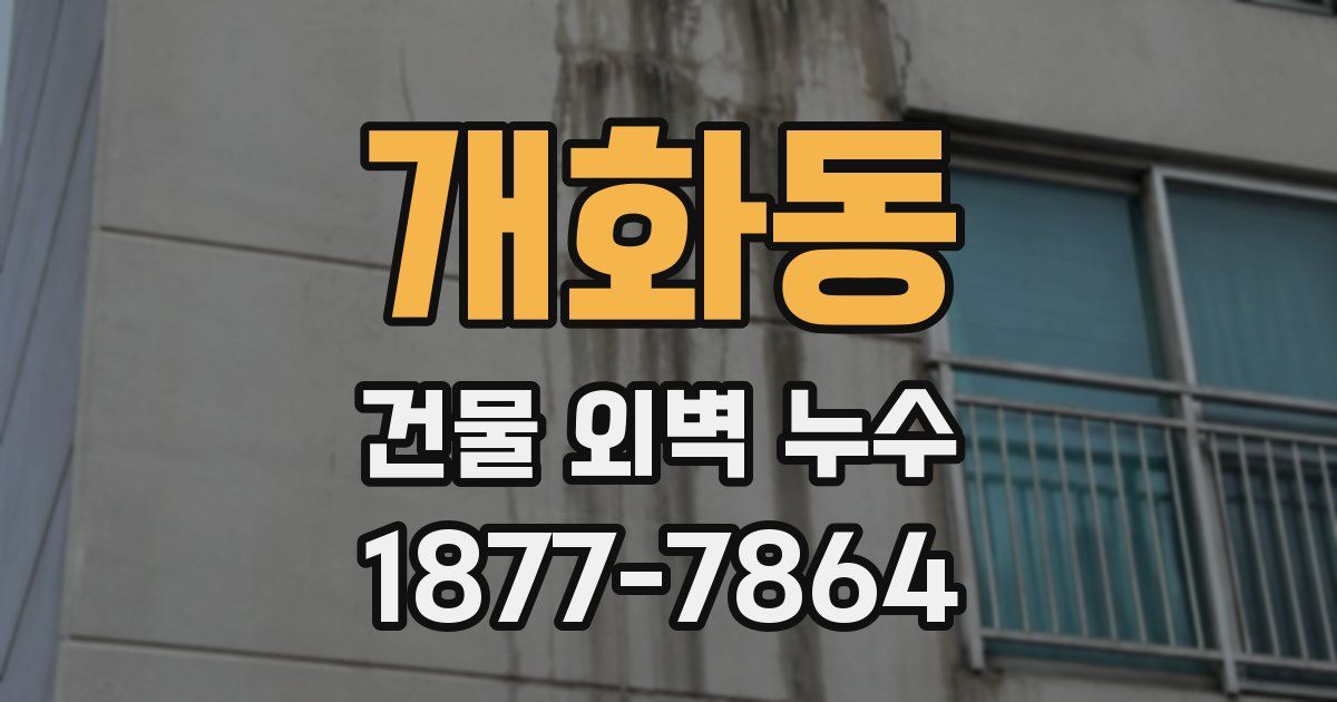 개화동 건물 외벽 누수