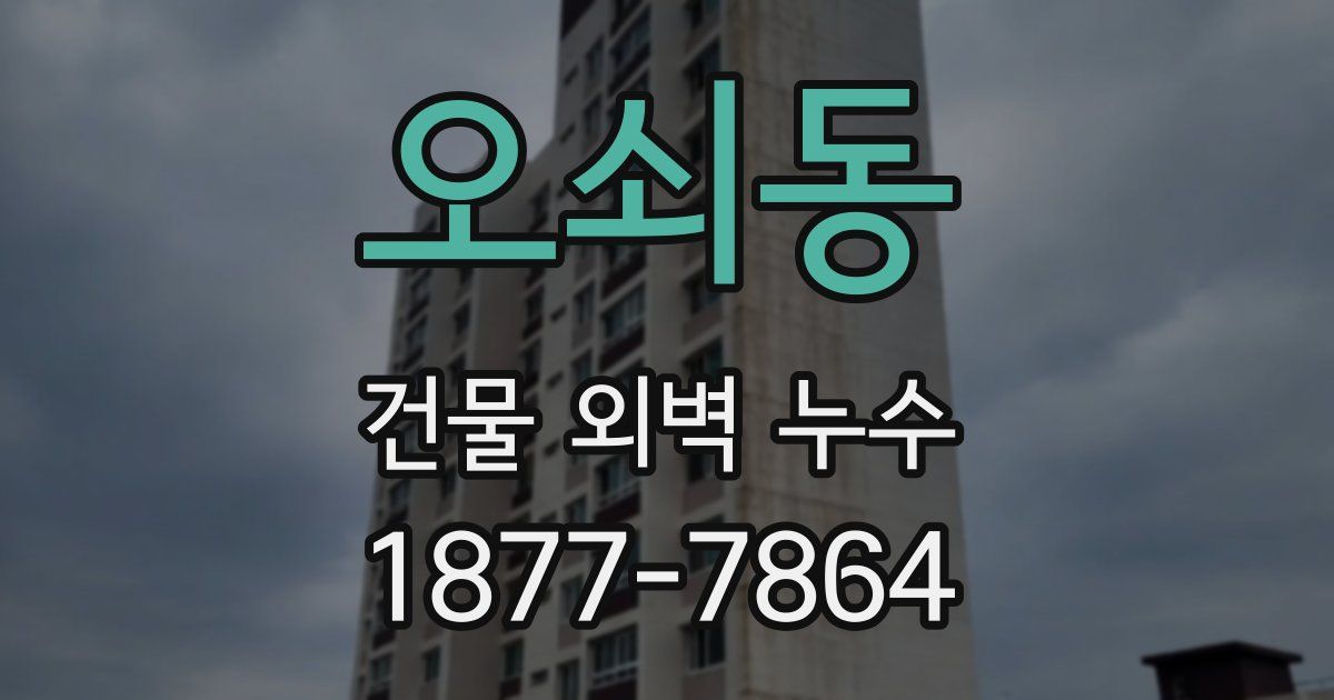 오쇠동 건물 외벽 누수