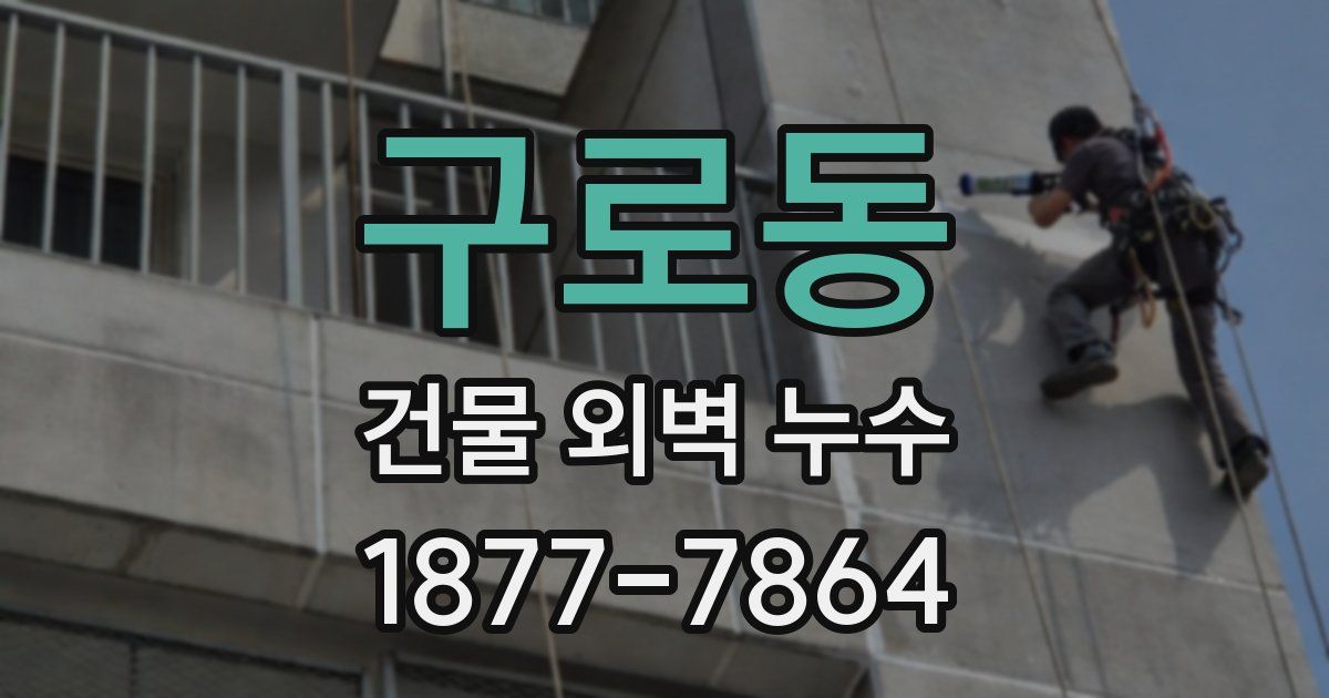 구로동 건물 외벽 누수