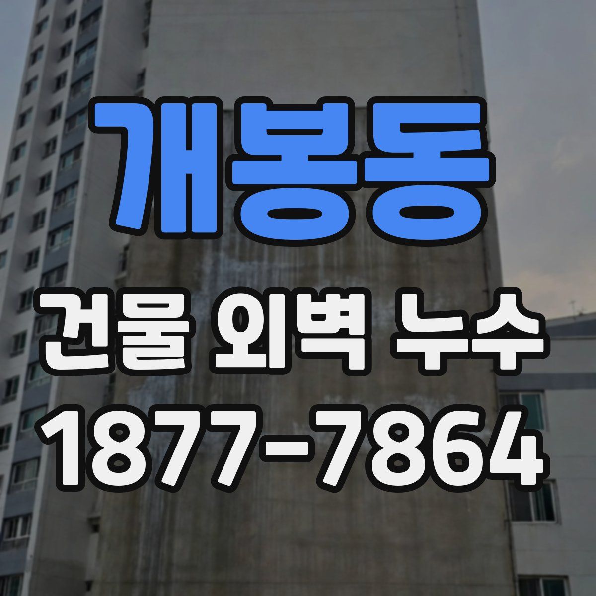 개봉동 건물 외벽 누수