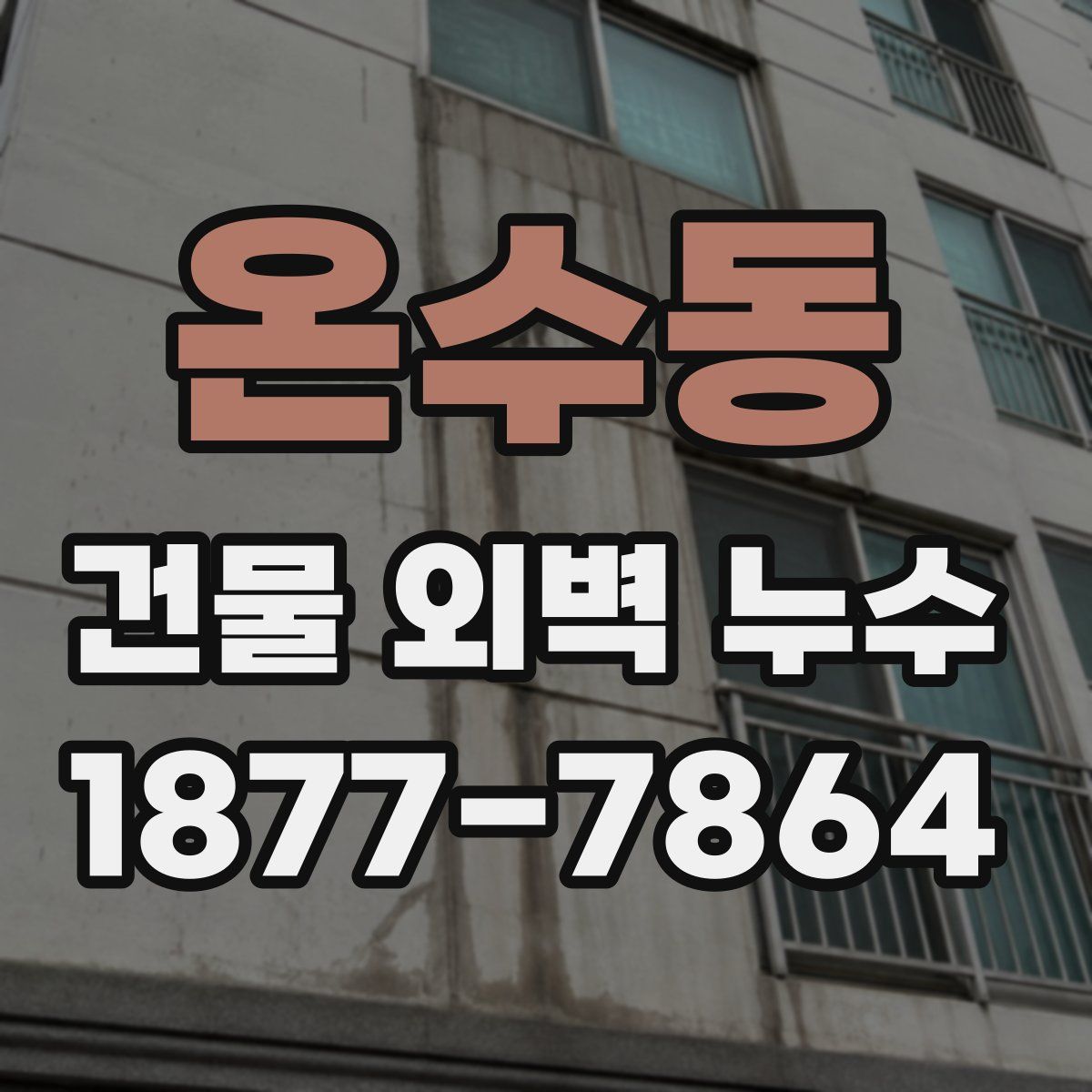 온수동 건물 외벽 누수