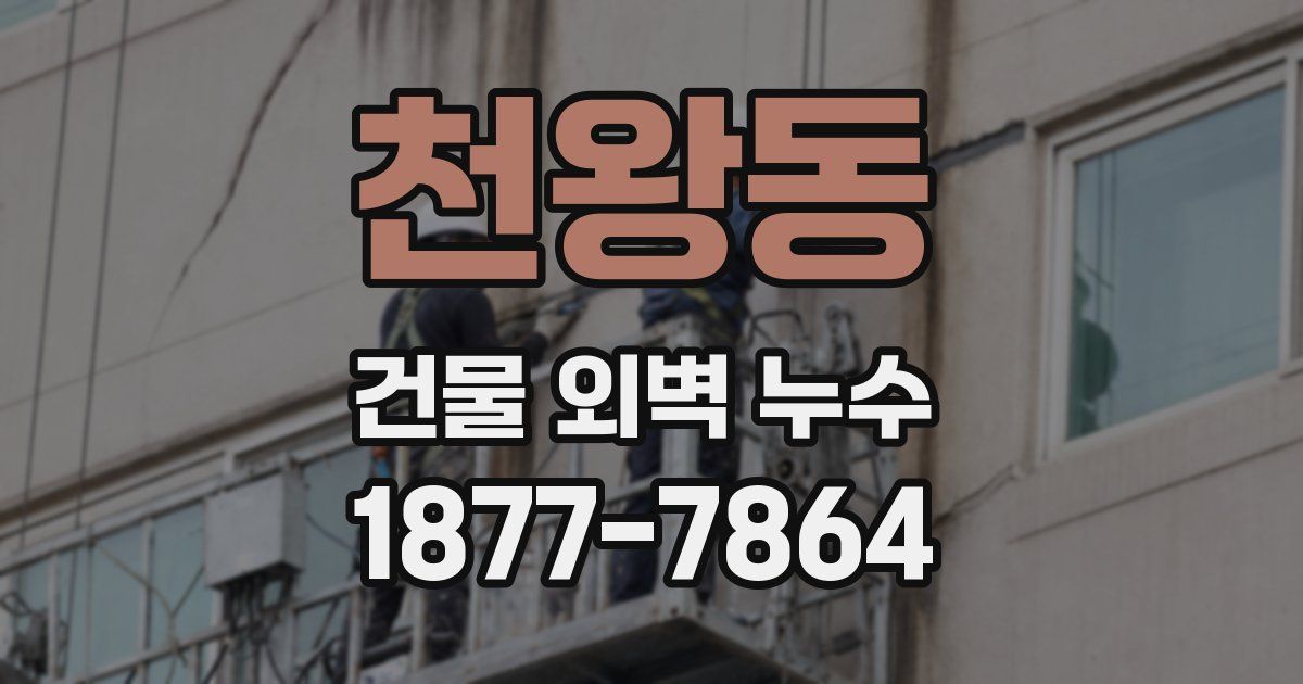 천왕동 건물 외벽 누수