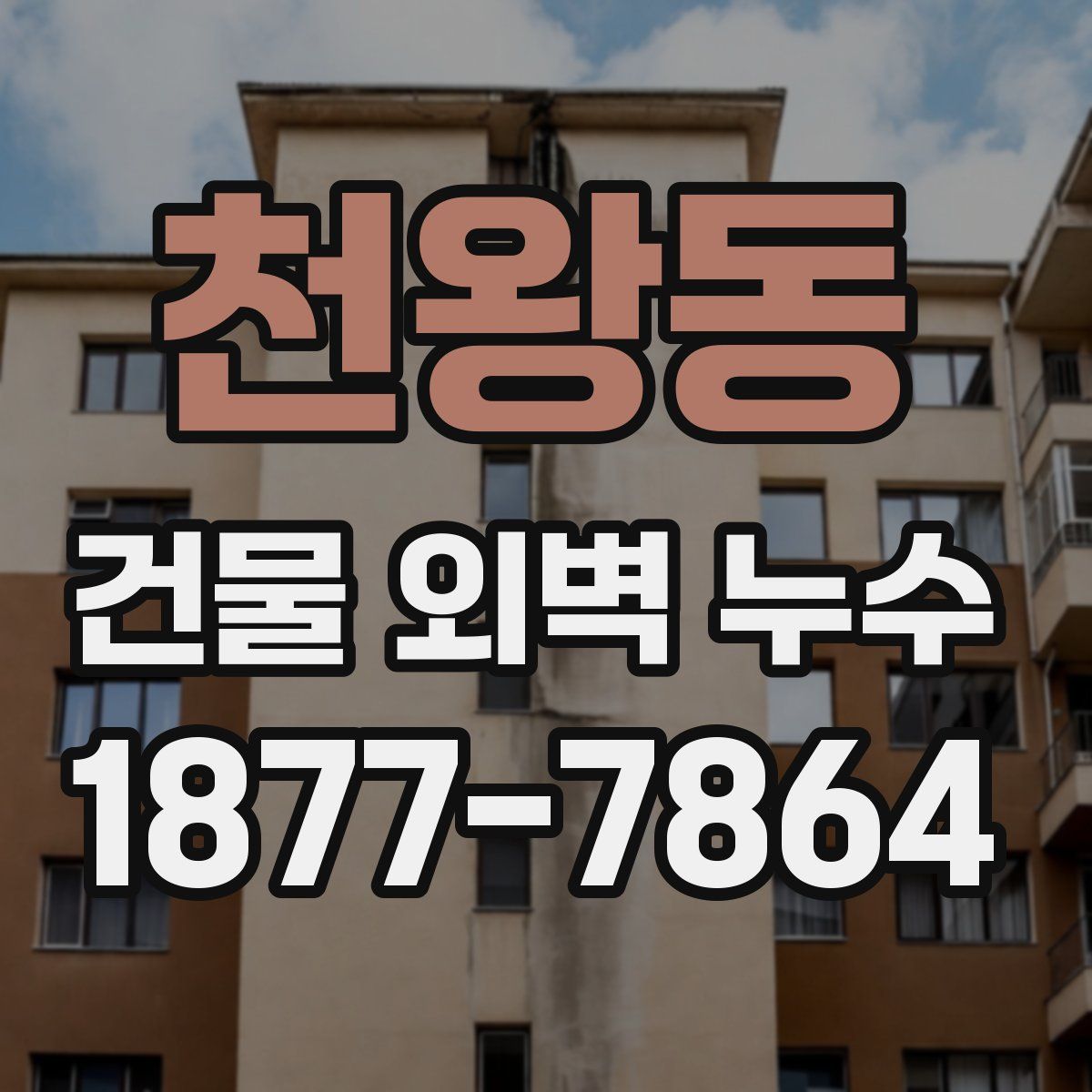 천왕동 건물 외벽 누수