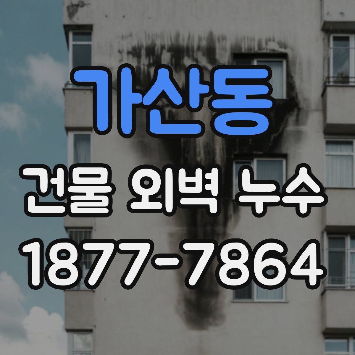 가산동 건물 외벽 누수