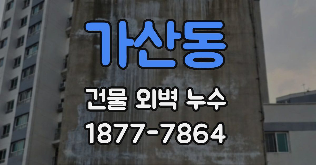 가산동 건물 외벽 누수