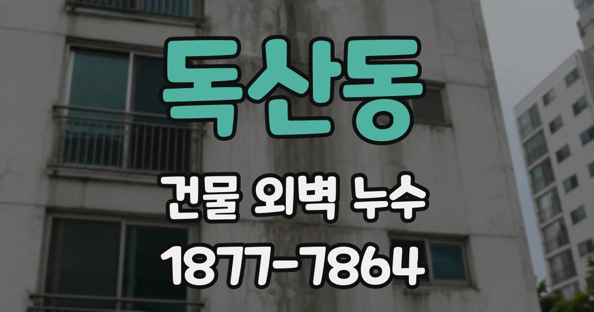 독산동 건물 외벽 누수