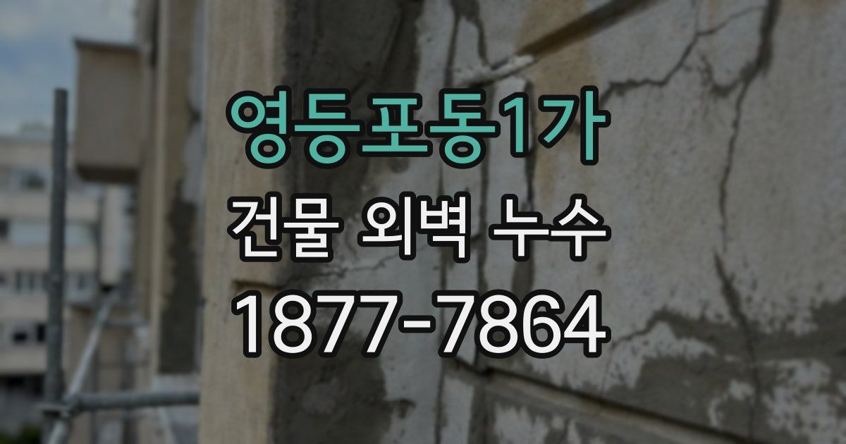 영등포동1가 건물 외벽 누수