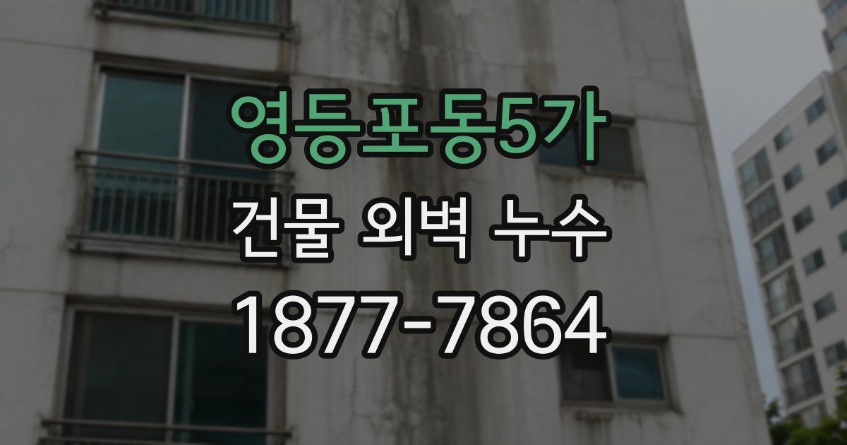 영등포동5가 건물 외벽 누수