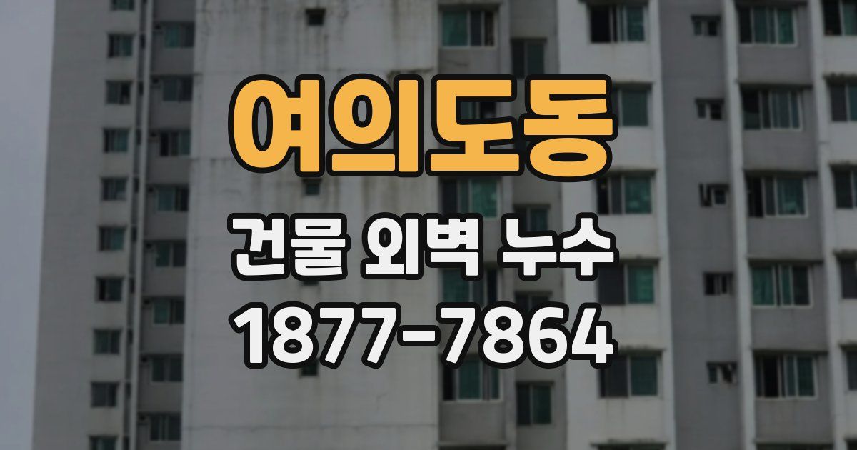 여의도동 건물 외벽 누수