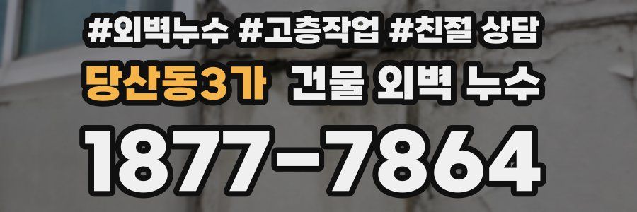 당산동3가 건물 외벽 누수