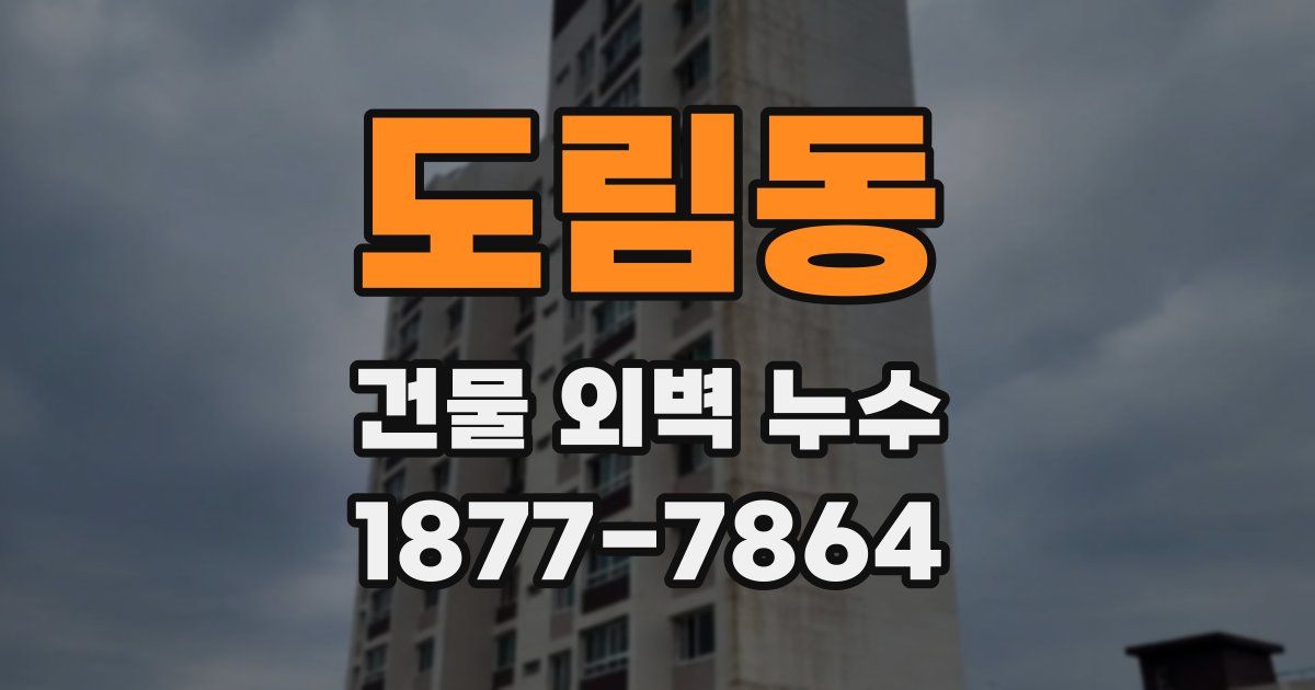 도림동 건물 외벽 누수