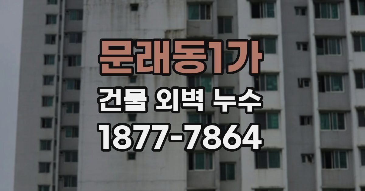 문래동1가 건물 외벽 누수