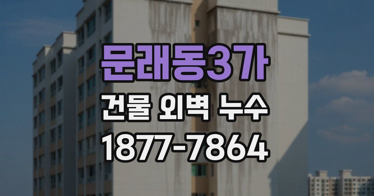 문래동3가 건물 외벽 누수