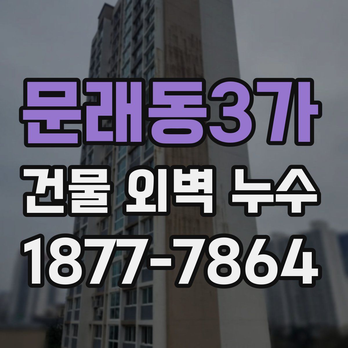 문래동3가 건물 외벽 누수