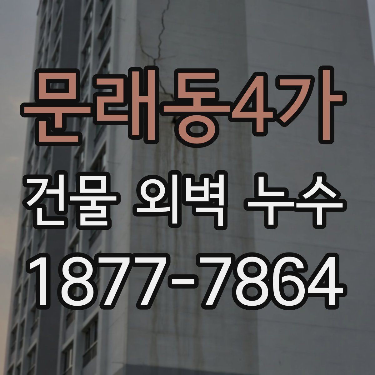 문래동4가 건물 외벽 누수 발생 시 확인할 부분