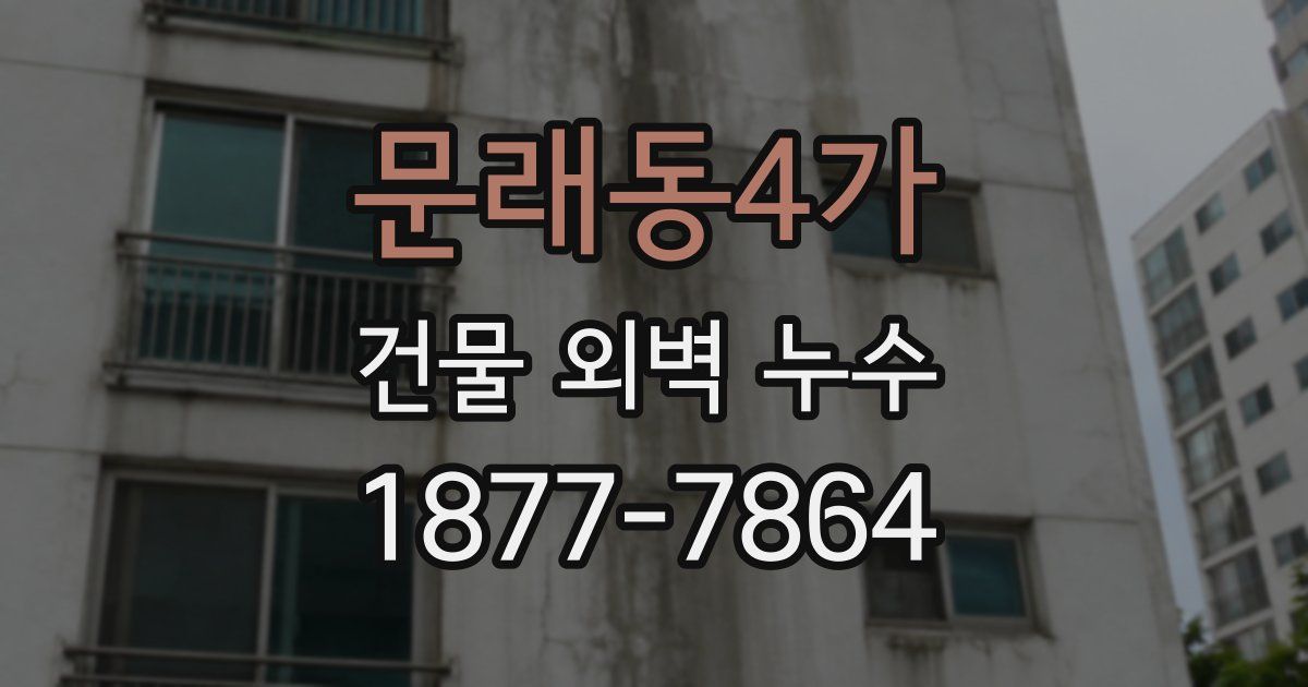 문래동4가 건물 외벽 누수