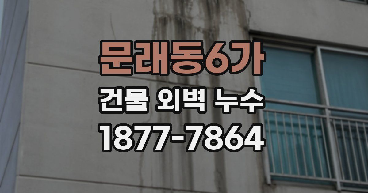 문래동6가 건물 외벽 누수