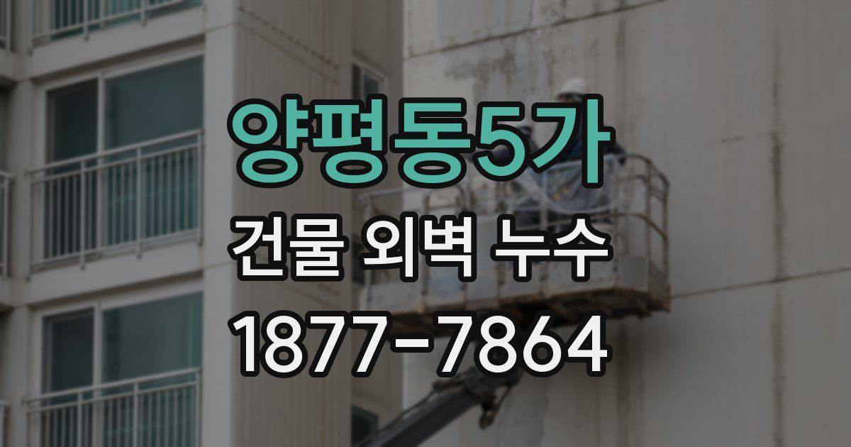 양평동5가 건물 외벽 누수