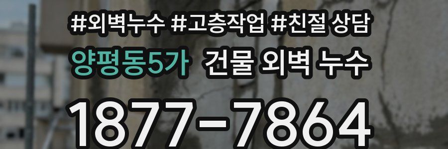 양평동5가 건물 외벽 누수