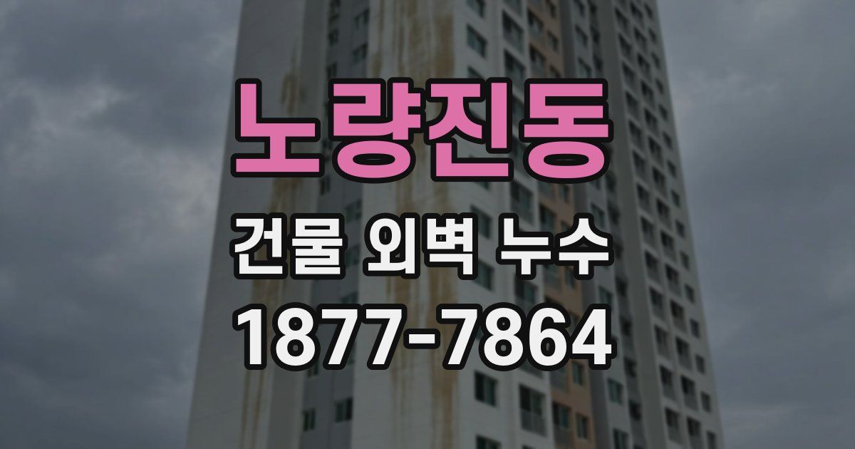노량진동 건물 외벽 누수