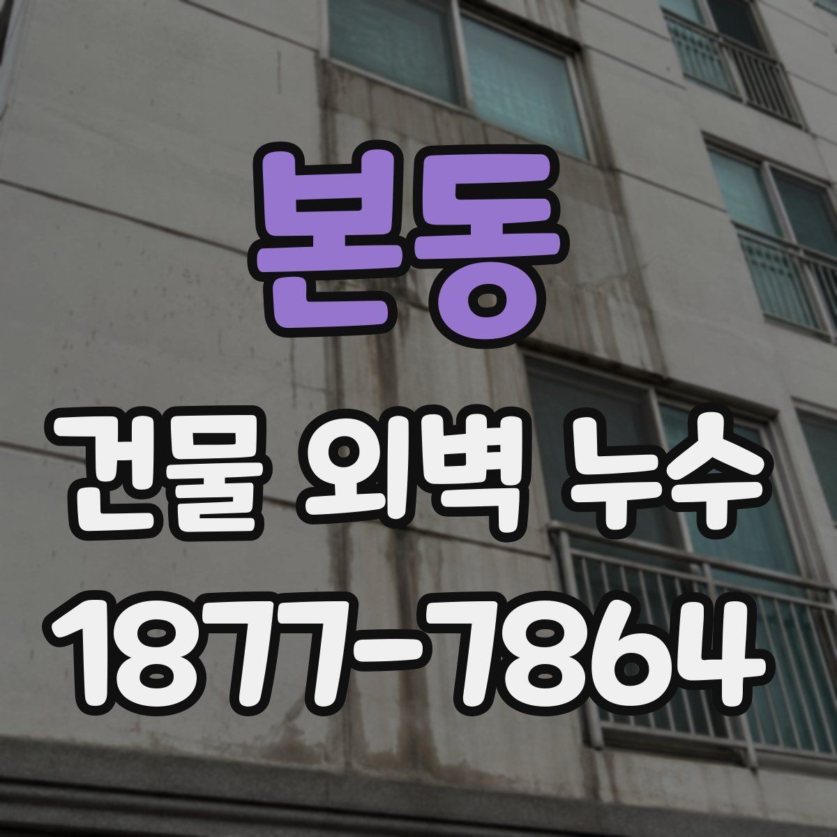본동 건물 외벽 누수 공사 견적서에서 살필 항목