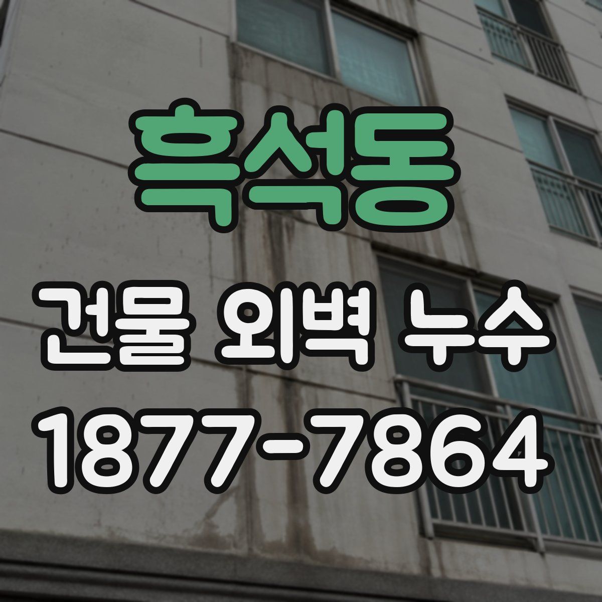 흑석동 건물 외벽 누수