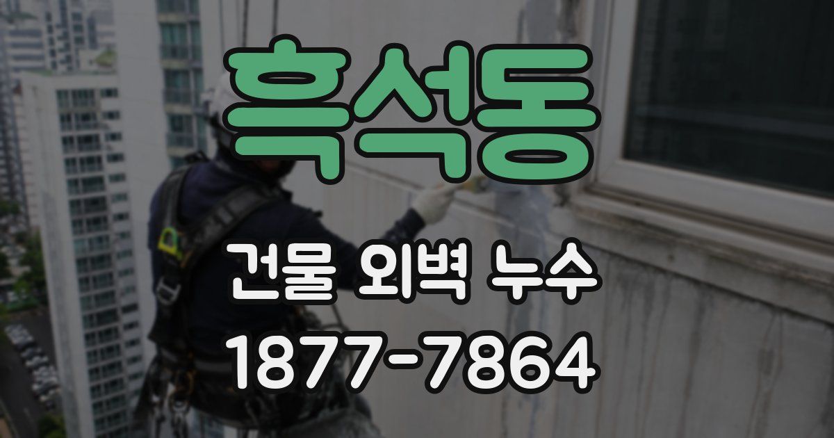 흑석동 건물 외벽 누수