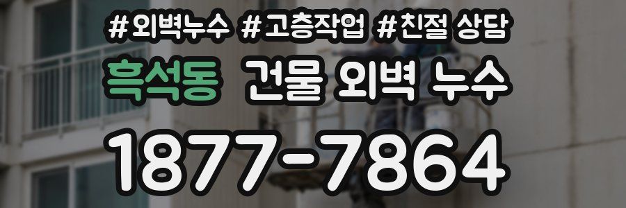 흑석동 건물 외벽 누수