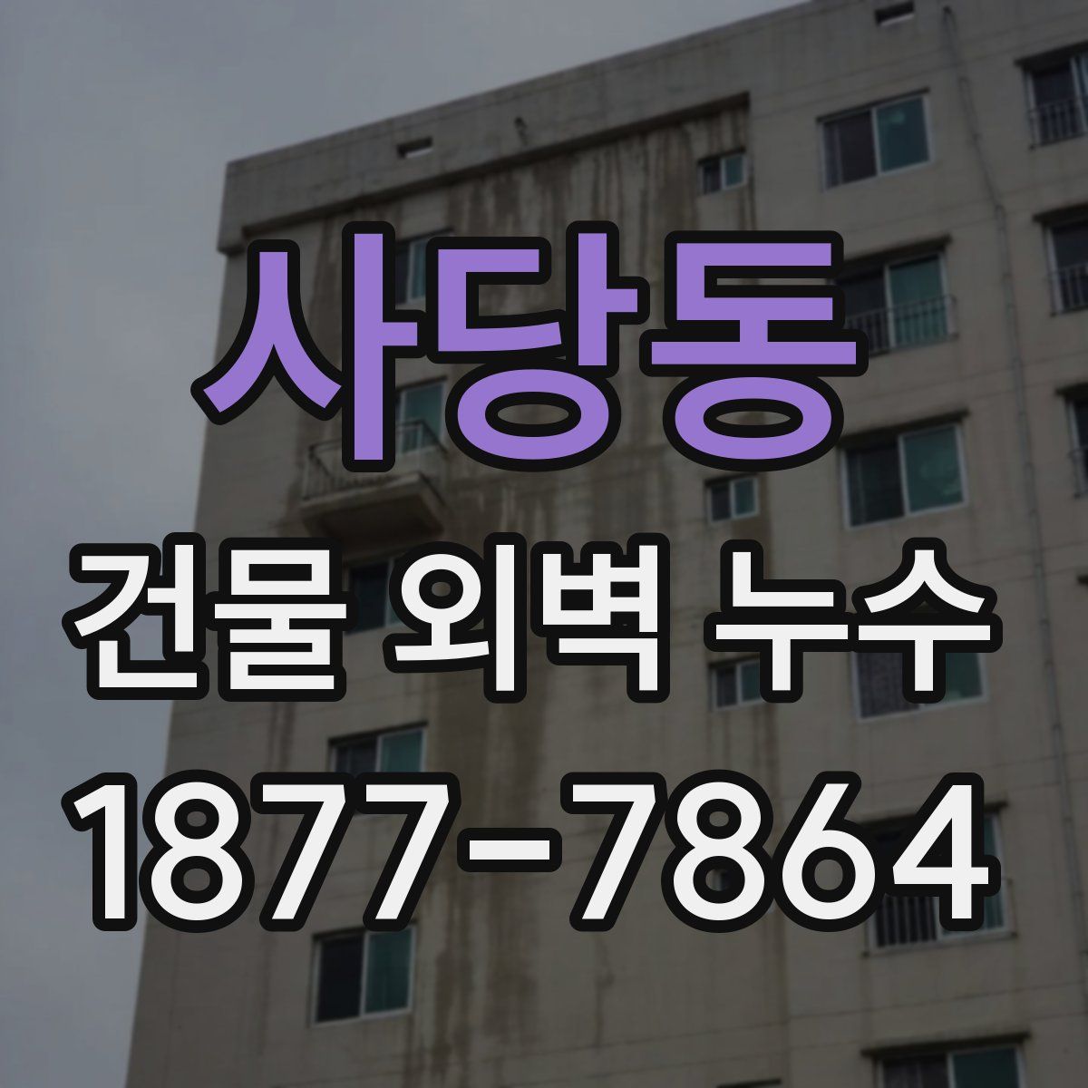 사당동 건물 외벽 누수