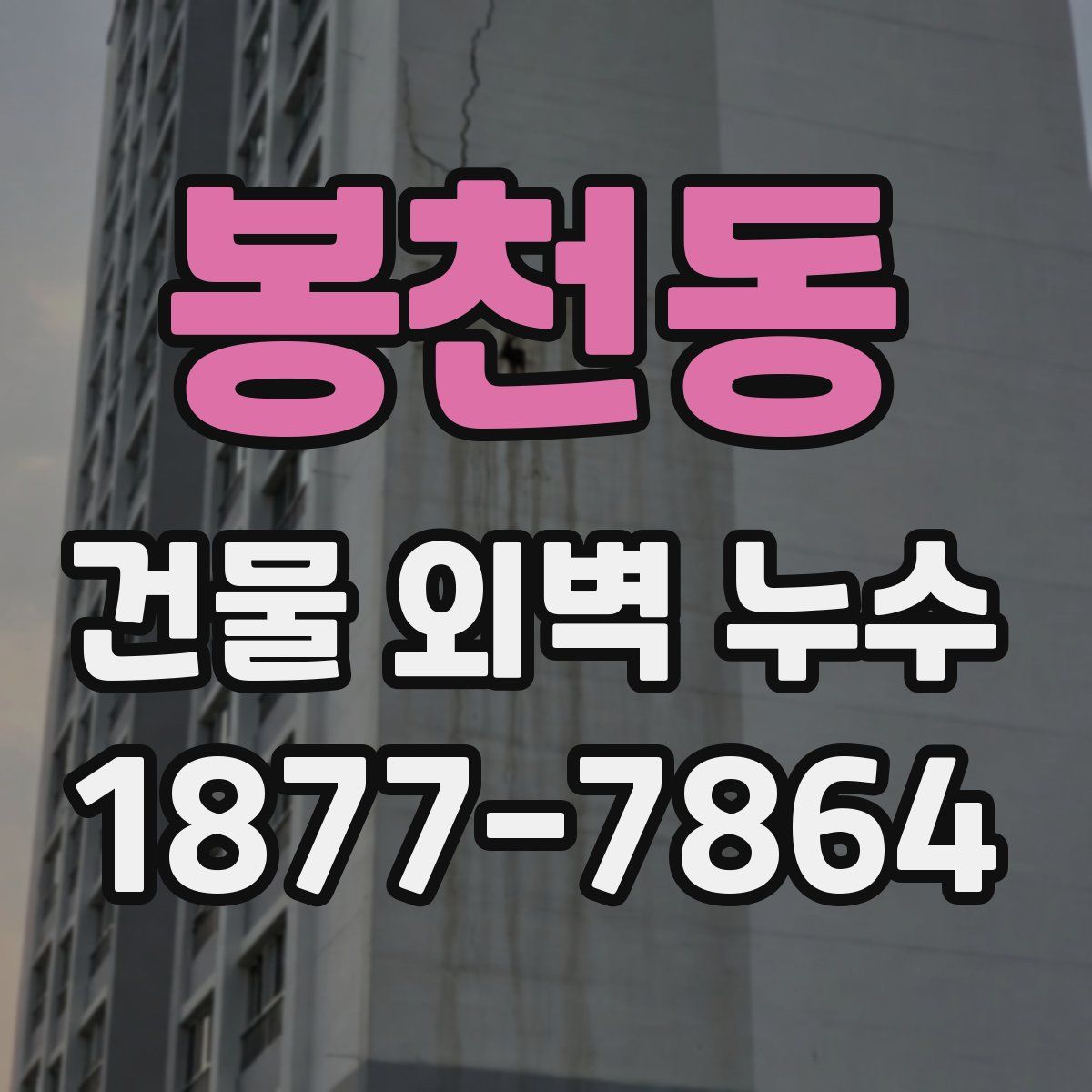 봉천동 건물 외벽 누수